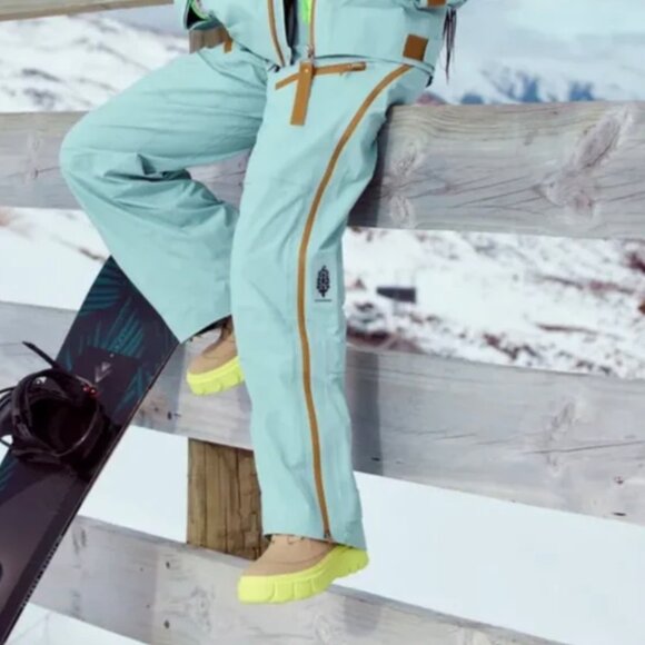 NWOT Free People Zephyr Ski Shell Pants Jumpsuit - Mint Combo $498 - Picture 4 of 10